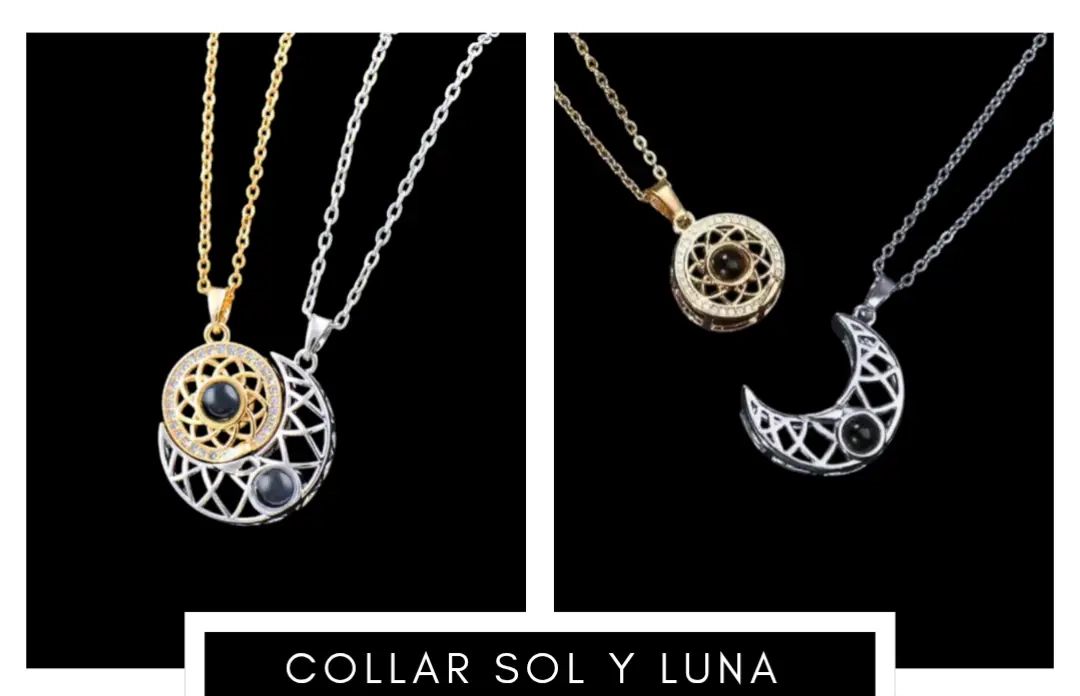 COLLAR SOL Y LUNA "Simboliza conexión, protección y amor eterno"-¡Elige el tuyo hoy!